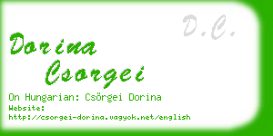 dorina csorgei business card