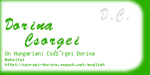 dorina csorgei business card